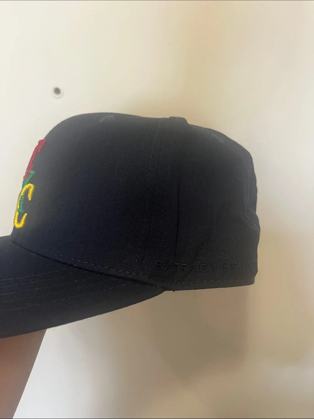 Navy Embroidered Baseball Cap with Multicolor Logo